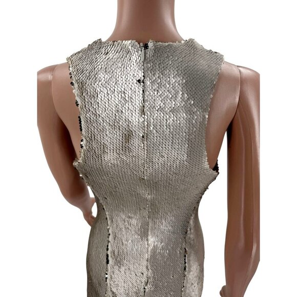 Galvan London Dress Gold Sequin Maxi FR34 US2 | Designer Evening Gown - Picture 7 of 9